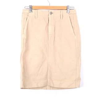 ユニクロ(UNIQLO)のユニクロ タイトスカート リネン混 イネスコラボ レディース ウエスト61cm ヒップ88cmサイズ ベージュ UNIQLO(その他)