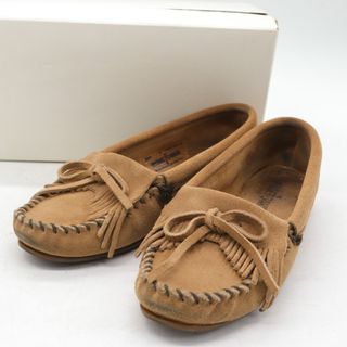 ミネトンカ(Minnetonka)のミネトンカ モカシン スウェード 靴 シューズ レディース 5サイズ ブラウン Minnetonka(スリッポン/モカシン)