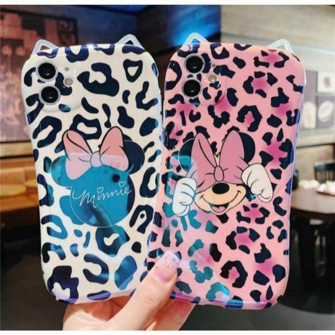 Disney(ディズニー)のiphone12ケース 猫耳 ミニー 豹柄 スマホケース ディズニー ピンク スマホ/家電/カメラのスマホアクセサリー(iPhoneケース)の商品写真