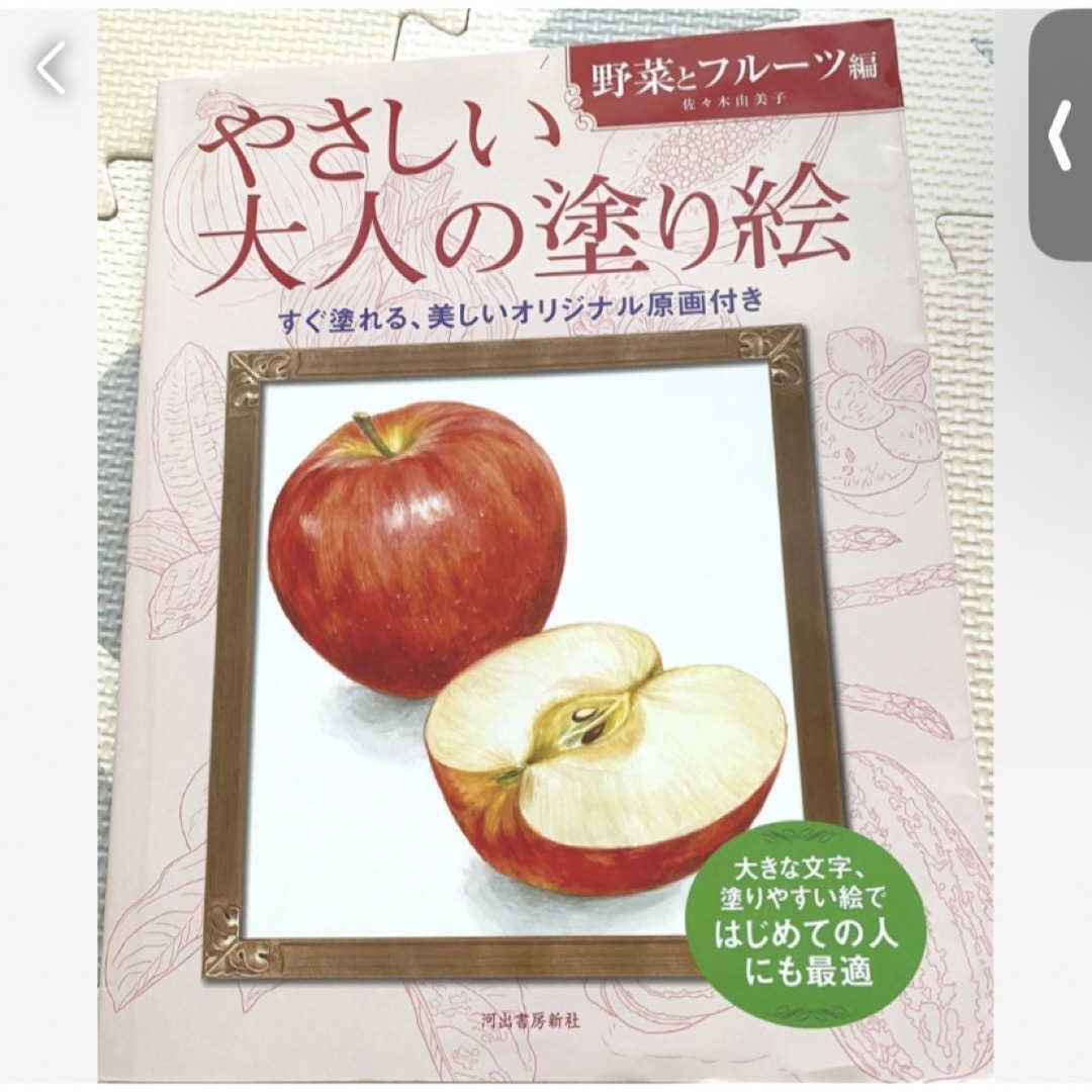 やさしい大人の塗り絵 野菜とフルーツ編　ぬりえ　本 エンタメ/ホビーの本(アート/エンタメ)の商品写真