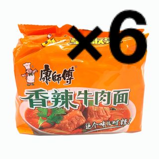 康师傅香辣牛肉面 インスタントラーメン104g×5食×6点セット(麺類)