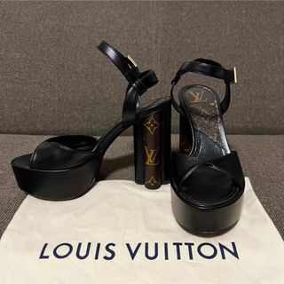 ルイヴィトン(LOUIS VUITTON)のLOUIS VUITTON ルイ・ヴィトン サンダル モノグラム ブラック(サンダル)