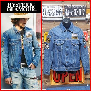 ヒステリックグラマー(HYSTERIC GLAMOUR)のレア　ヒステリックグラマー　ワッペン　ロッカーズ　デニムジャケット　Gジャン　Ｍ(Gジャン/デニムジャケット)