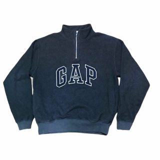 ギャップ(GAP)の90s 00s old gap　ビックロゴ　ハーフジップトレーナー　y2k(スウェット)