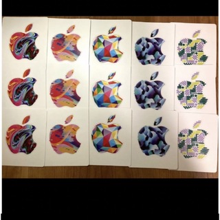 Apple gift Card アップルギフトカード ステッカー  5種セット(しおり/ステッカー)
