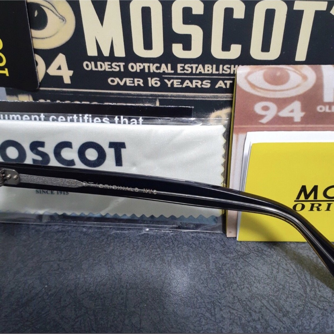 MOSCOT(モスコット)の新品　試着　MOSCOT LEMTOSH 伊達メガネ 黒・クリアフレーム　49 メンズのファッション小物(サングラス/メガネ)の商品写真