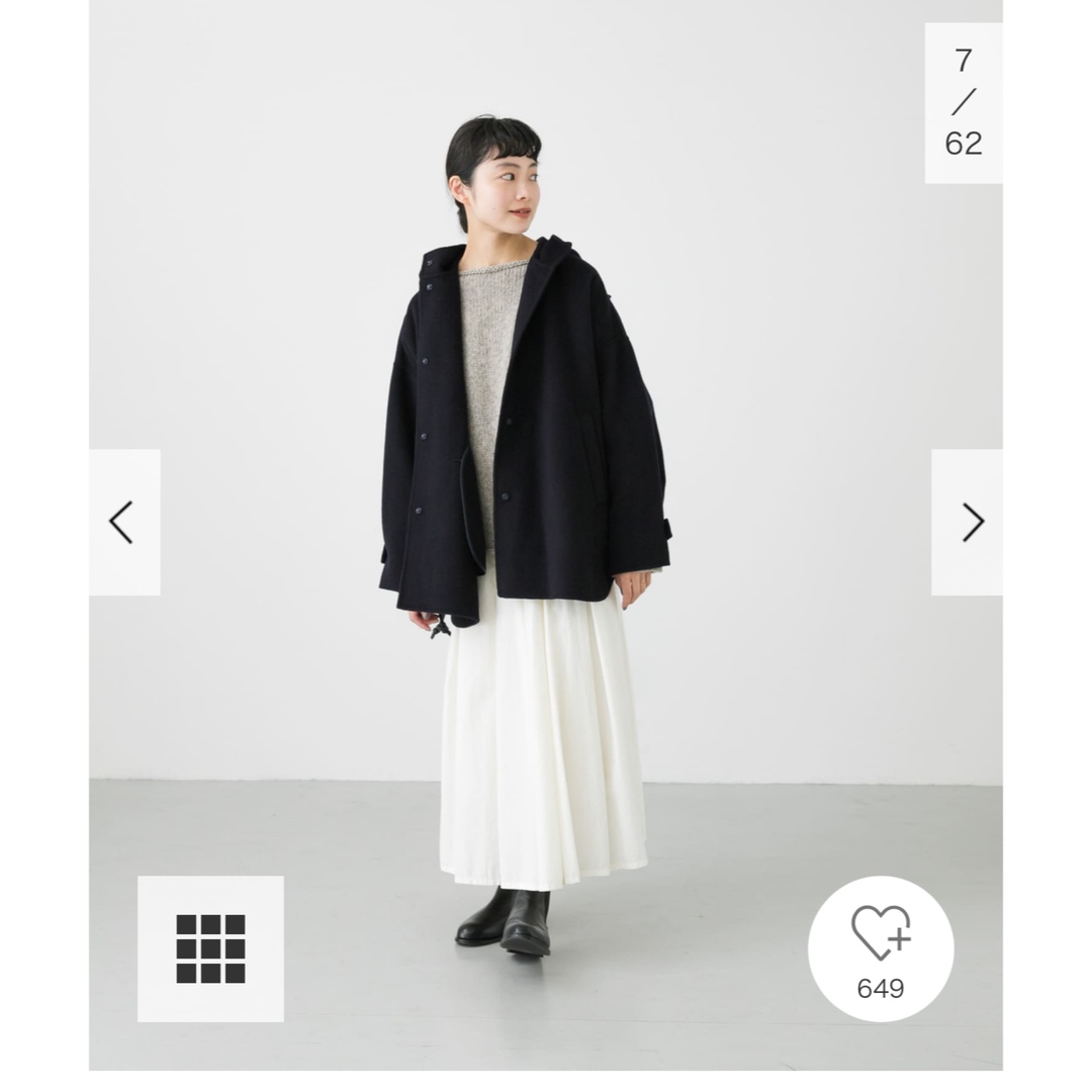 かぐれ(カグレ)のかぐれ　ウールフードショートコート レディースのジャケット/アウター(その他)の商品写真