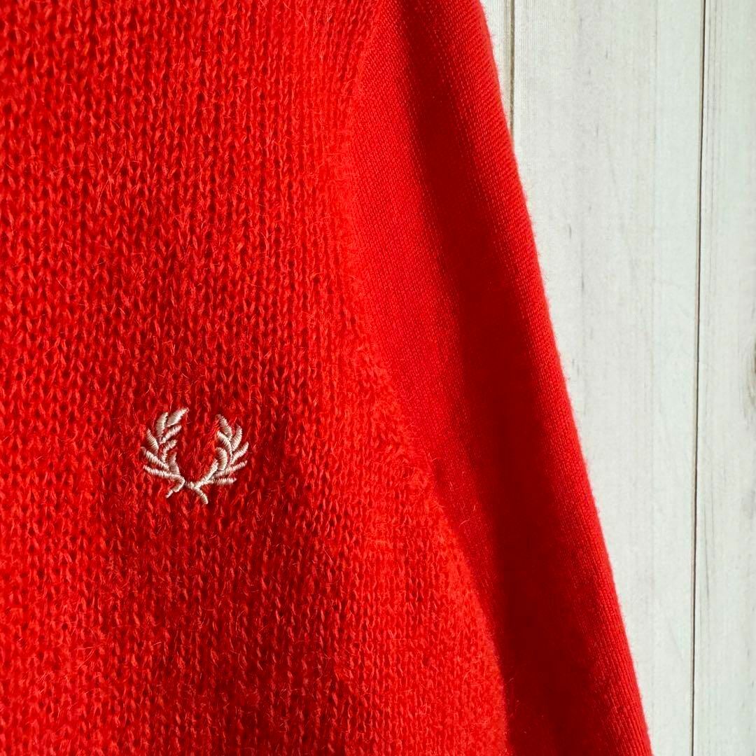 FRED PERRY(フレッドペリー)の【希少デザイン】　フレッドペリー　ニット　モヘア　ウール　切り替え　Ｍ相当　美品 レディースのトップス(ニット/セーター)の商品写真