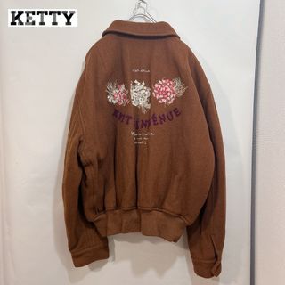 【希少♡】KETTY  ウールコート　ショート　花柄刺繍　ブルゾン