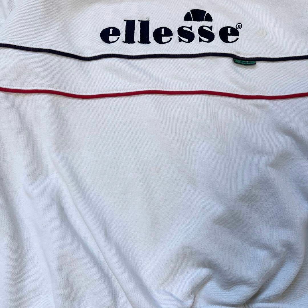 ellesse(エレッセ)の【90s エレッセ】サイズL 刺繍ロゴ スウェットトレーナー 白 ellesse メンズのトップス(スウェット)の商品写真