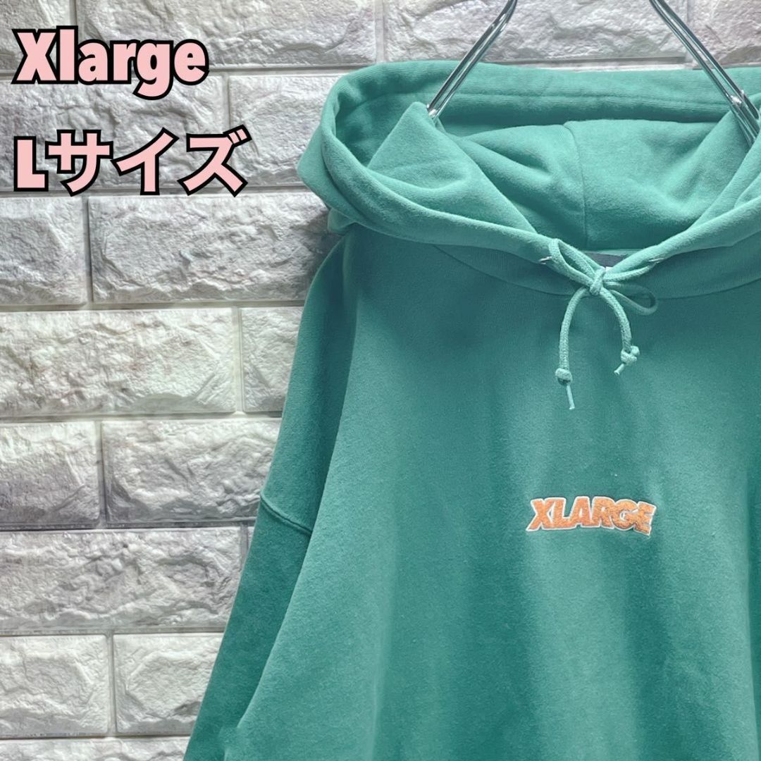 即完売】xlarge エクストララージ パーカー センター刺繍ロゴ グリーン ...