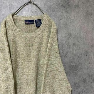 ヴィンテージ(VINTAGE)の90s vintage デザインニット　メンズ　M アクリル　古着　個性派　F4(ニット/セーター)