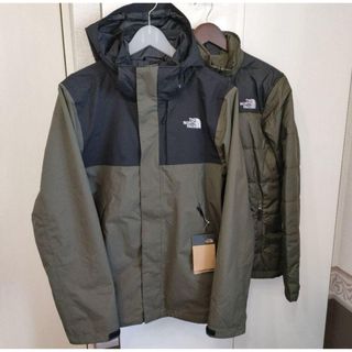 ザノースフェイス(THE NORTH FACE)の【新品】ノースフェイス マウンテンパーカー✕中綿 ジャケット（S）緑(マウンテンパーカー)