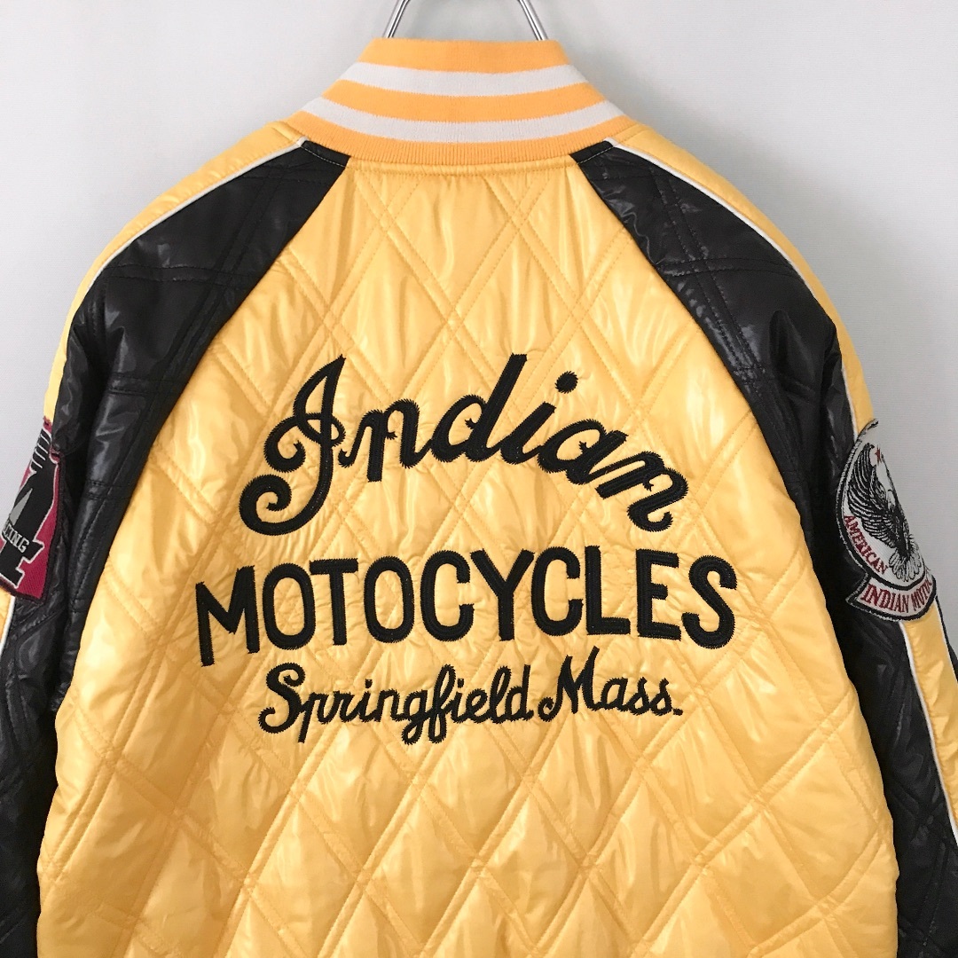 Indian Motocycle(インディアンモトサイクル)のIndian MOTOCYCLES★キルティングジャケット★モータースポーツ刺繍 メンズのジャケット/アウター(ライダースジャケット)の商品写真