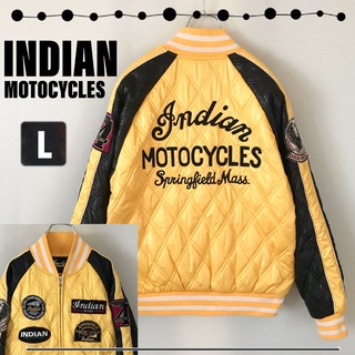 インディアンモトサイクル(Indian Motocycle)のIndian MOTOCYCLES★キルティングジャケット★モータースポーツ刺繍(ライダースジャケット)