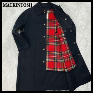 MACKINTOSH - マッキントッシュ ステンカラーコート 裏地チェック 金ボタン 入手困難