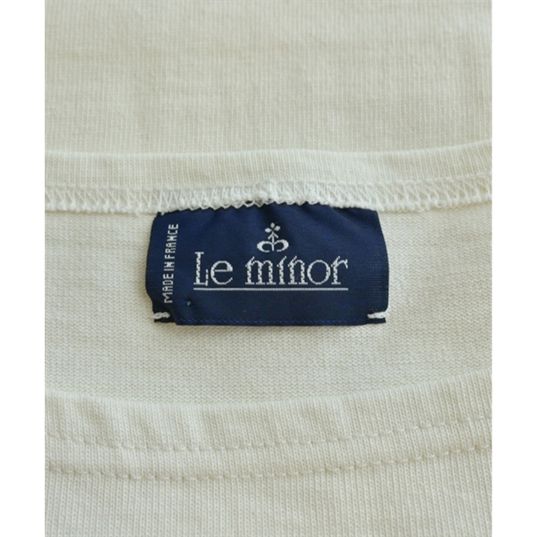 Le Minor(ルミノア)のLe minor ルミノア Tシャツ・カットソー -(S位) 白 【古着】【中古】 レディースのトップス(カットソー(半袖/袖なし))の商品写真