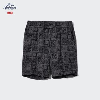 ユニクロ(UNIQLO)の新品タグ付●ユニクロ レインスプーナーチノショーツ M ブラック(ショートパンツ)