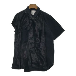 サカイ(sacai)のsacai サカイ カジュアルシャツ 1(S位) 紺x黒 【古着】【中古】(シャツ/ブラウス(長袖/七分))