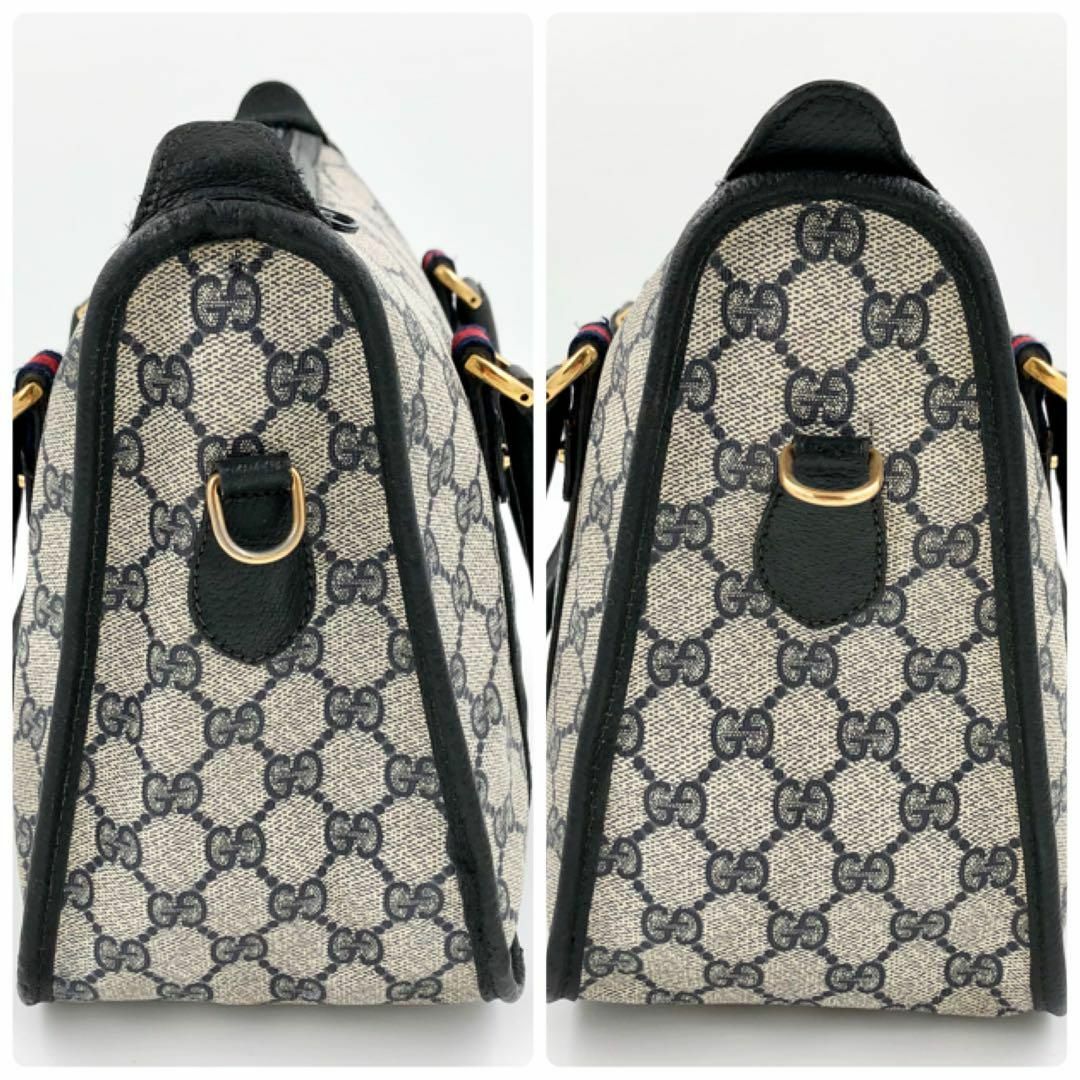 Gucci(グッチ)のグッチ ハンドバッグ  シェリーライン GG柄  ＰＶＣ  ネイビー レディースのバッグ(ハンドバッグ)の商品写真