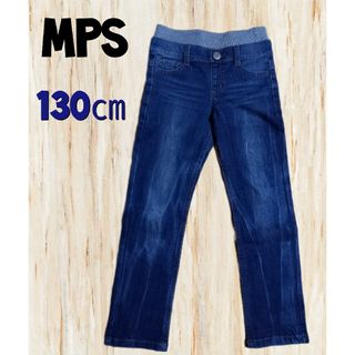 エムピーエス(MPS)のMPS ライトオン ヒョウ柄 裏起毛 デニム パンツ 長ズボン ボトムス 130(パンツ/スパッツ)