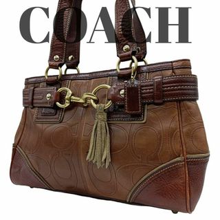 コーチ(COACH)のCOACH　コーチ　10226 ハンドバッグ　オールレザー　茶　トートバッグ(ハンドバッグ)