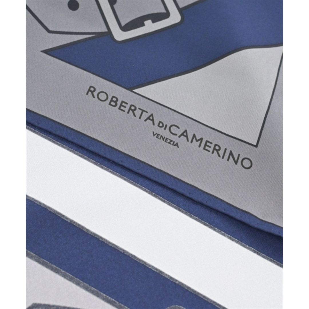 ROBERTA DI CAMERINO(ロベルタディカメリーノ)のRoberta di Camerino ストール - 紺xグレー系 【古着】【中古】 メンズのファッション小物(ストール)の商品写真