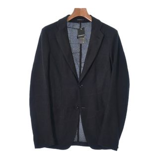 エンポリオアルマーニ(Emporio Armani)のEMPORIO ARMANI カジュアルジャケット 44(S位) 黒 【古着】【中古】(テーラードジャケット)