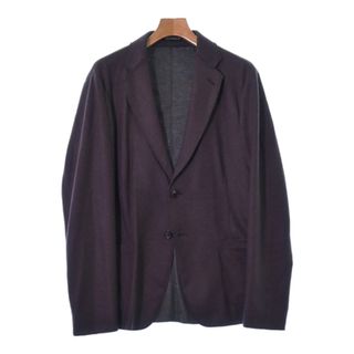 エンポリオアルマーニ(Emporio Armani)のEMPORIO ARMANI カジュアルジャケット 50(XL位) エンジ系 【古着】【中古】(テーラードジャケット)