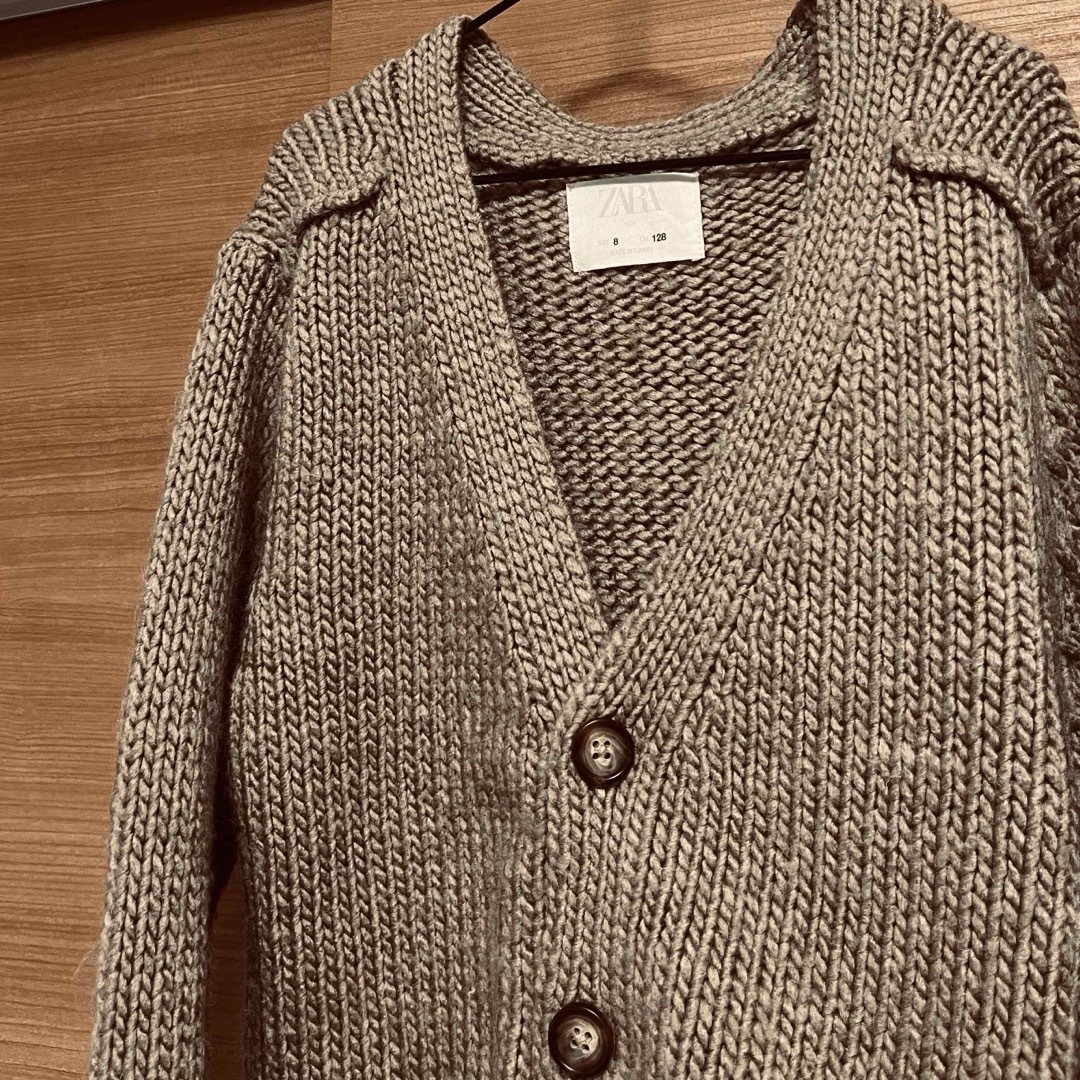 ZARA KIDS(ザラキッズ)のZARA KIDS/ウール混カーディガン/CM128 キッズ/ベビー/マタニティのキッズ服女の子用(90cm~)(カーディガン)の商品写真