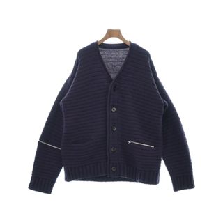 サカイ(sacai)のsacai サカイ カーディガン 3(L位) 紫 【古着】【中古】(カーディガン)