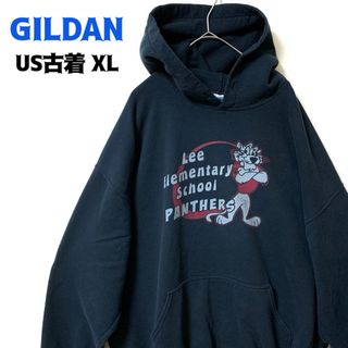 GILDAN - US古着 ギルダン スウェットパーカー シカゴ アーチプリント