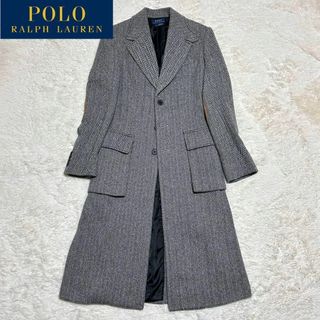 POLO RALPH LAUREN - ポロラルフローレンヘリンボーン柄 ラムレザーエルボーパッチ チェスターコート 2