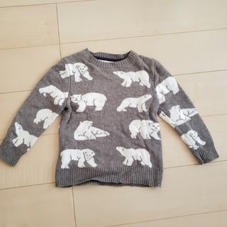 エイチアンドエム(H&M)の120：H&Mとっても厚手のシロクマセーター(ニット)