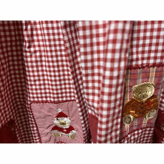 ピンクハウス(PINK HOUSE)のカネコイサオ　ピンクハウス　クリスマス　くま刺繍　ワンピース　ヴィンテージ(ロングワンピース/マキシワンピース)