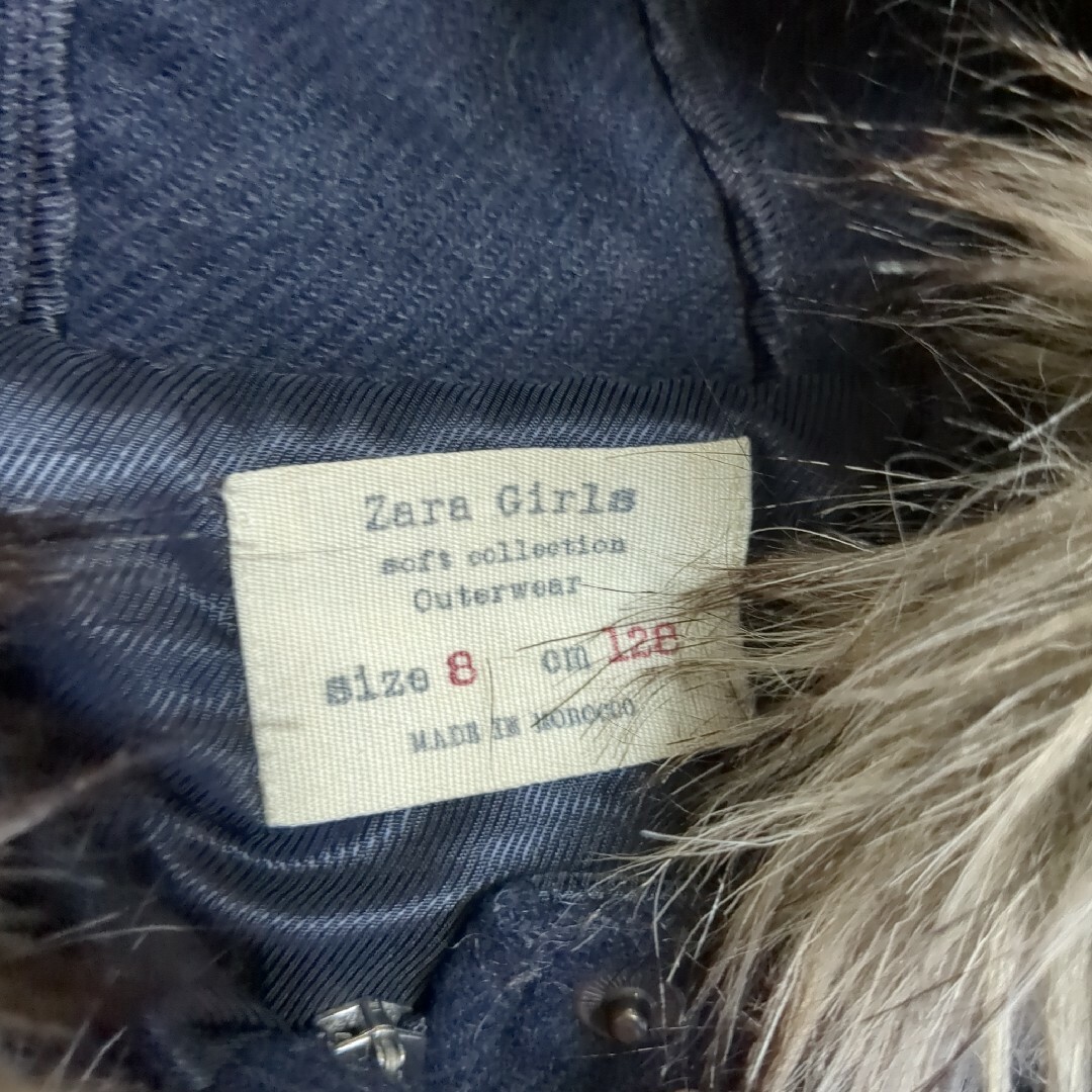 ZARA(ザラ)のZARAGirls　ネイビーコート キッズ/ベビー/マタニティのキッズ服女の子用(90cm~)(コート)の商品写真