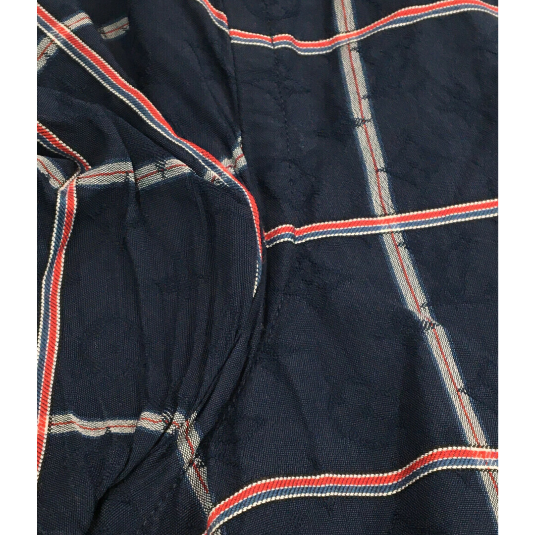 LOUIS VUITTON(ルイヴィトン)のルイヴィトン モノグラム刺繍チェック半袖シャツ レディース XS レディースのトップス(シャツ/ブラウス(半袖/袖なし))の商品写真