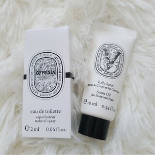 ディプティック(diptyque)のdiptyque オードトワレ オフレジァ 2ml、サテンオイル10ml(香水(女性用))