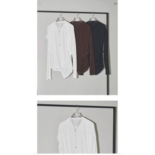 トゥデイフル(TODAYFUL)のAsymmetry Drape Long todayfulロンT美品(Tシャツ(長袖/七分))