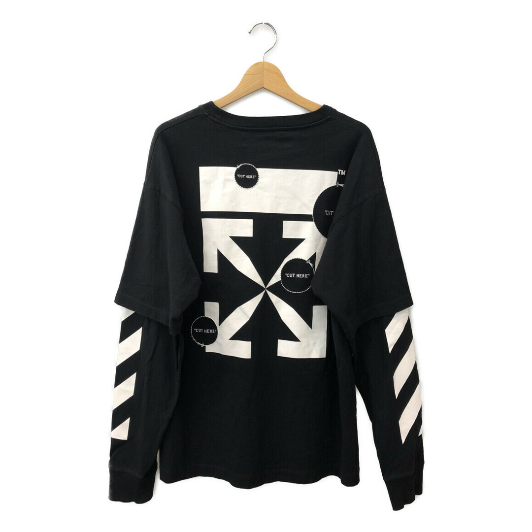 Off-White - オフホワイト 長袖Tシャツ バイアスレイヤード Off-White - オフホワイト 長袖Tシャツ バイアスレイヤード