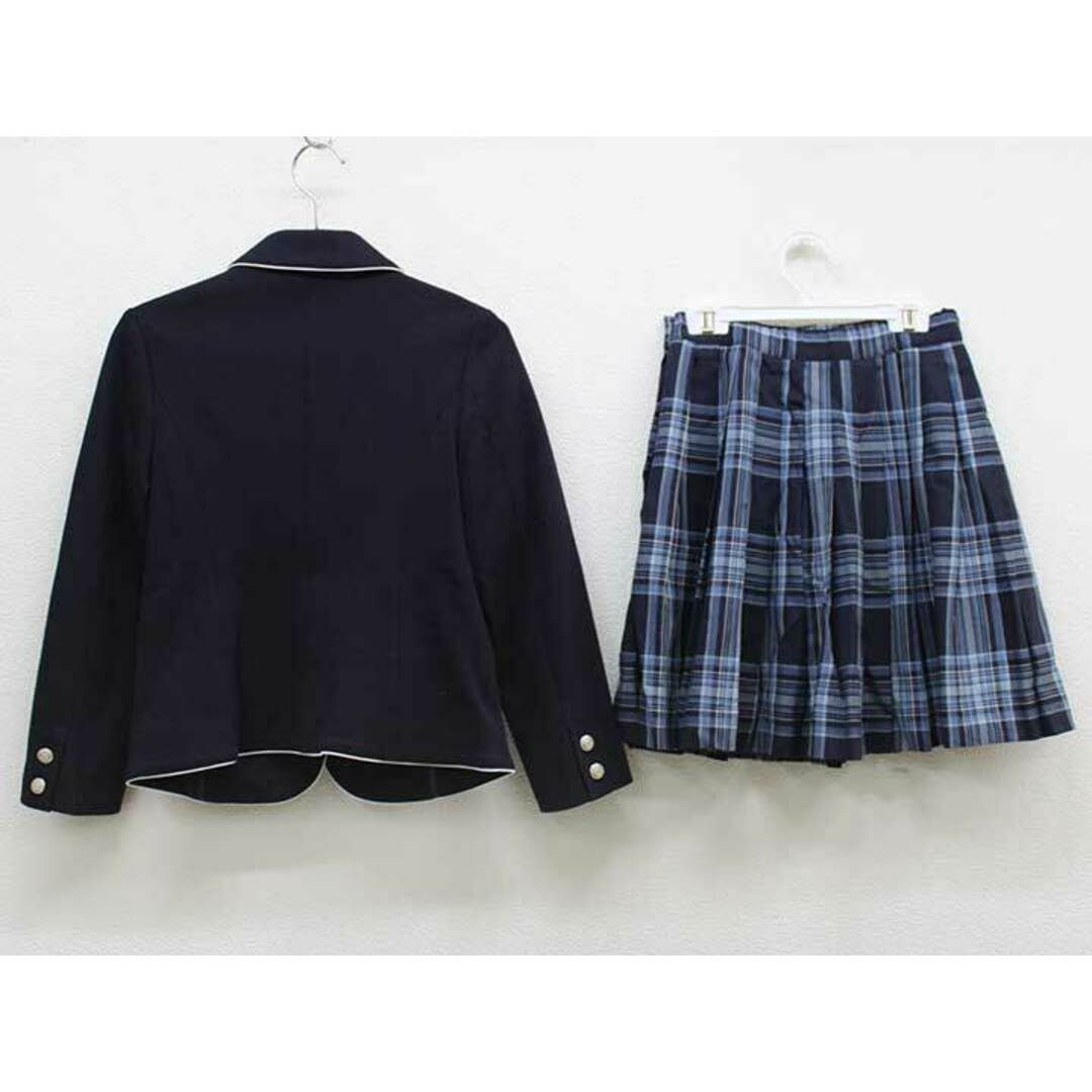 pom ponette(ポンポネット)の【新入荷!】▽ポンポネット/pom ponette▽140cm スーツ3点セット 濃紺＆紺×ブルー系 ネクタイ付き フォーマル 入学式 卒業式 通学 スクール 結婚式 発表会 謝恩会 冠婚葬祭【中古】子供服 キッズ kids ジュニア 女の子 fml 812132 キッズ/ベビー/マタニティのキッズ服女の子用(90cm~)(その他)の商品写真