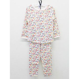 PETIT BATEAU - 【秋冬物 新入荷!】新品 未使用品▲プチバトー/PETIT BATEAU▲95cm(3ans) 長袖パジャマ上下セット/ルームウェア/ナイトウェア/寝間着/小物 白×マルチカラー花柄 【ネット限定】子供 キッズ kids 女の子 春秋冬 childcare 812132