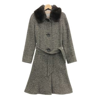 マックスマーラ(Max Mara)のマックスマーラ MAX MARA ツイードファーコート    レディース 36(その他)