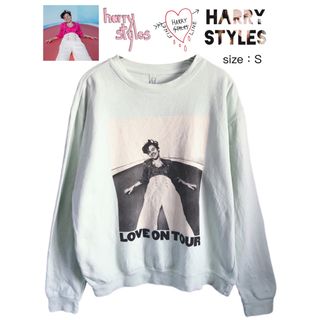 Harry Styles　ハリースタイルズ　スウェット　S　ミント　黒　US古着(スウェット)