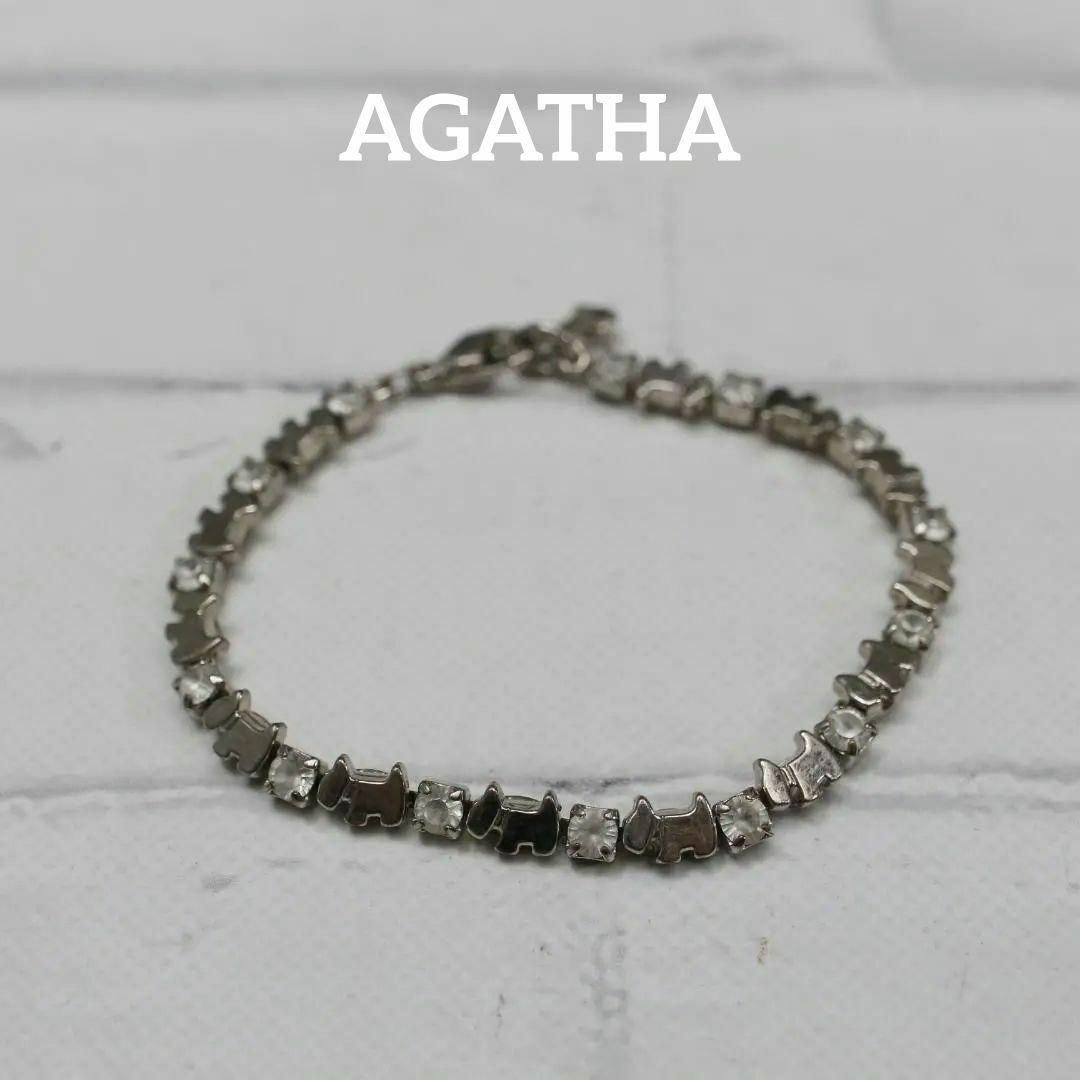 AGATHA(アガタ)の【匿名配送】 AGATHA アガタ ブレスレット シルバー ロゴ ストーン レディースのアクセサリー(ブレスレット/バングル)の商品写真