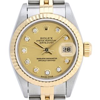 ロレックス(ROLEX)のロレックス デイトジャスト 10Pダイヤ 79173G 自動巻き レディース 【中古】(腕時計)