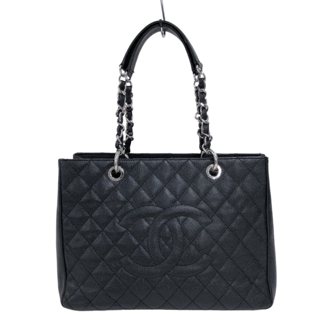 約125cmショルダーシャネル CHANEL GSTチェーントート A50995 16番台 ブラック シルバー金具 キャビアスキン レディース トートバッグ