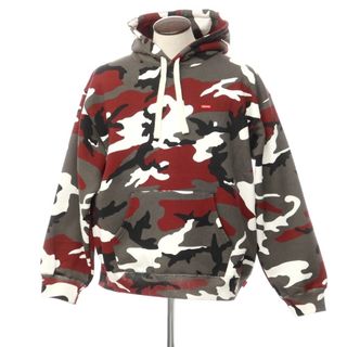 シュプリーム(Supreme)の【中古】シュプリーム Supreme 2023年秋冬 Small Box Drawcord Hooded Sweatshirt 裏起毛スウェット パーカー グレーxダークレッド【サイズXL】【メンズ】(パーカー)