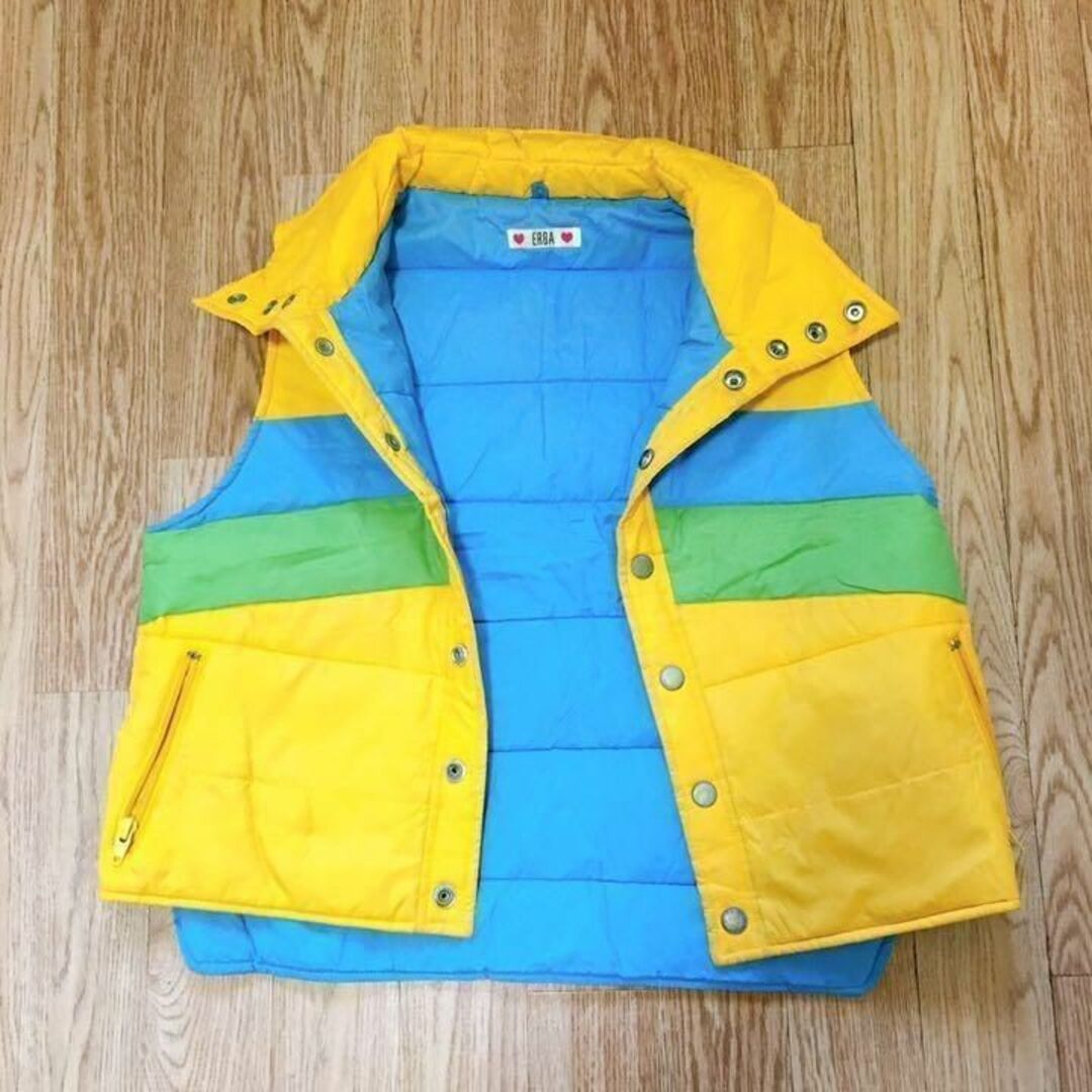 ERBA カラフル配色 中綿ベスト レディースのジャケット/アウター(ダウンベスト)の商品写真