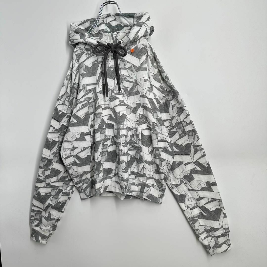 OFF-WHITE(オフホワイト)の猫民様専用　【レアデザイン】オフホワイト クロスアロー  総柄　パーカー メンズのトップス(パーカー)の商品写真